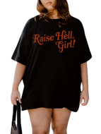 Raise Hell Girl Back Feminist Graphic Tee