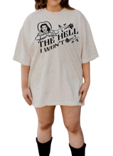 Load image into Gallery viewer, The Hell I Won&#39;t Western Cowgirl Graphic Tee - Ivory