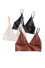 Load image into Gallery viewer, Nude Shade Faux Leather Bralette