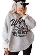 Wild West Vintage Inspired Cowboy Graphic Sweatshirt