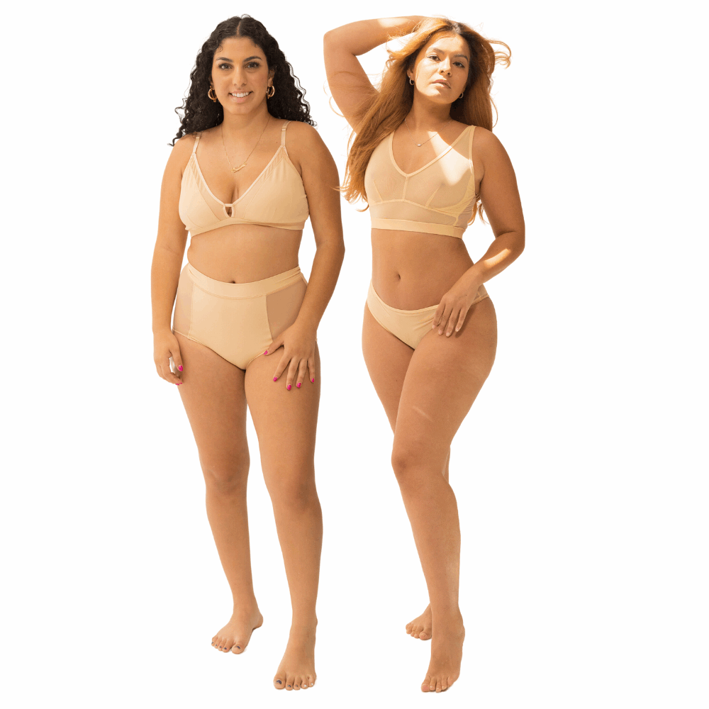 Nude Shade Bralette & Tank Bra almond