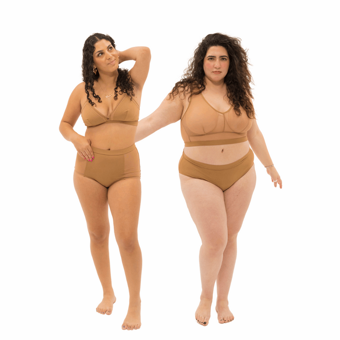 Nude Shade Bralette & Tank Bra mocha