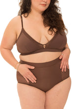 Load image into Gallery viewer, cappuccino power mesh and nylon bralette