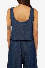 Load image into Gallery viewer, Denim Tie Top | Cotton Woven Tank