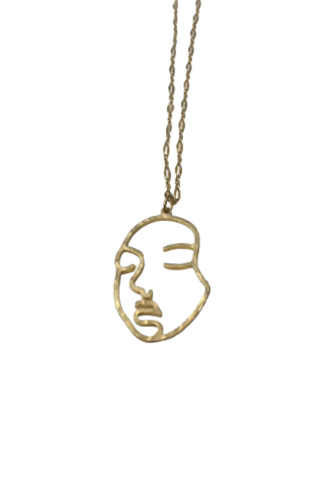 Large Form Face Necklace