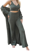 Olive Boucle lounge pants