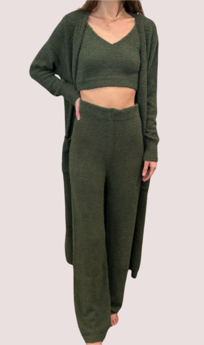 Olive Boucle Set