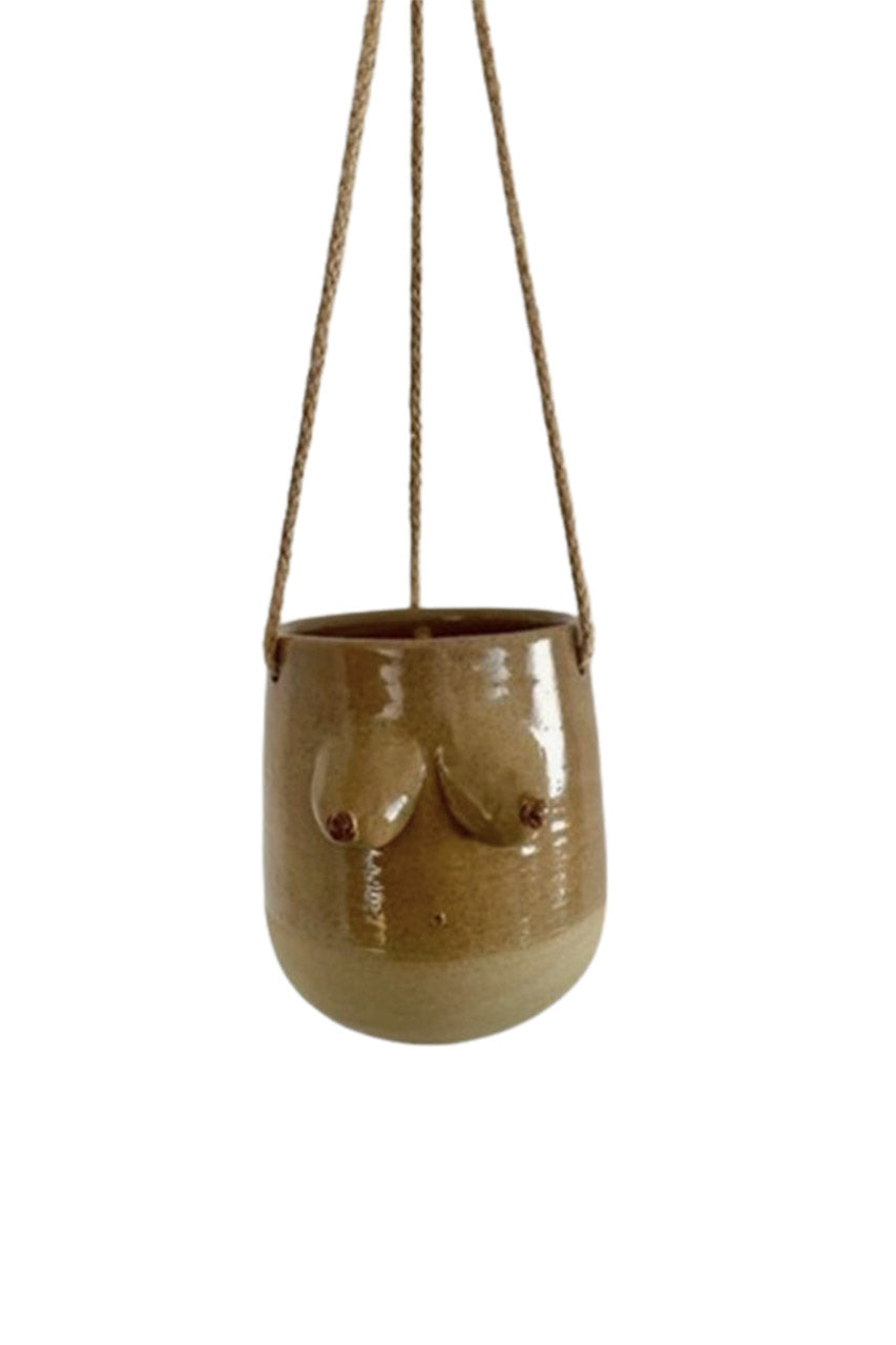 ceramic boob hanging pot
