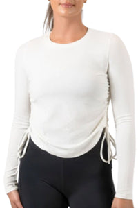 Senita Side Tie Shirred Long Sleeve