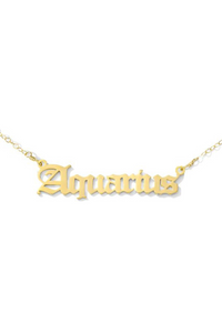 Gold Chain Aquarius Necklace