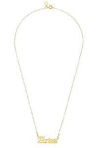 Gold chain Aries necklace