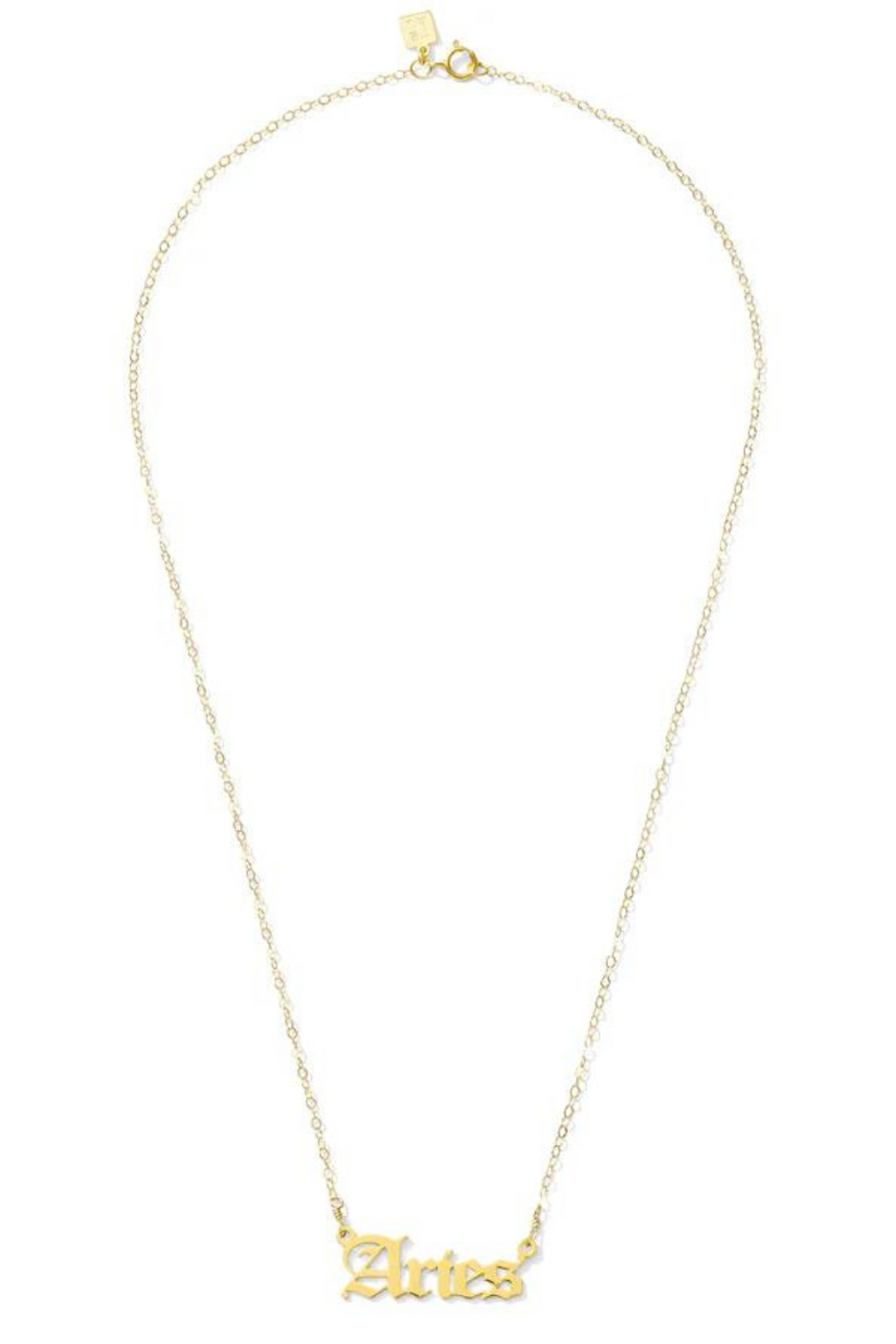 Gold chain Aries necklace