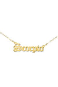 gold chain scorpio necklace