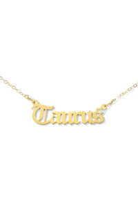 Gold Chain Taurus Necklace