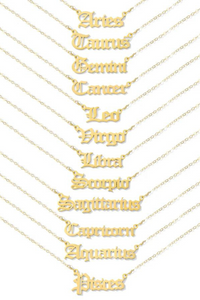 Zodiac gold chain necklace
