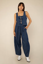 Load image into Gallery viewer, Denim Lantern Pant | High Rise Barrel Jeans